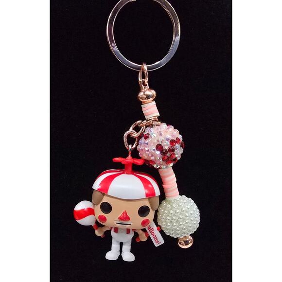 Handmade Beaded Keychain With Mini Figure | One of a Kind - Picture 4 of 8